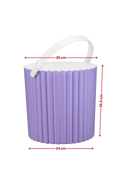 FLORA 2'Lİ UN VE BAKLİYAT KABI, TRENDY ÇOK AMAÇLI SAKLAMA KOVASI F365 LİLA