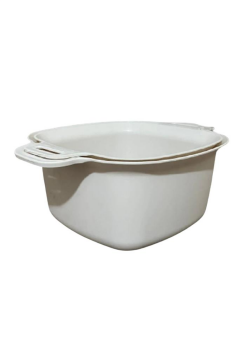 Badyalı Çok Amaçlı Süzgeç, Kulplu Makarna Meyve Sebze Süzgeci ve Karıştırma Kabı Seti 4 Litre Krem