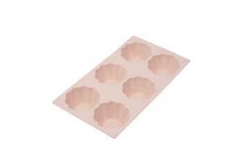 SİLİCOLİFE 6'LI YONCA KEK VE SUFLE KALIBI SOFT PEMBE