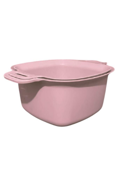Badyalı Çok Amaçlı Süzgeç, Kulplu Makarna Meyve Sebze Süzgeci ve Karıştırma Kabı Seti 4 Litre Pembe