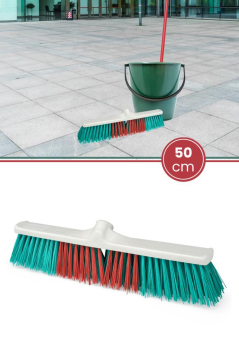 Meydan Dış Mekan Fırçası 50 Cm, Park Bahçe Yaprak Moloz Süpürme Toplama Süpürgesi Sert Çalı Fırça