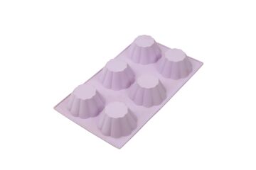 SİLİCOLİFE 6'LI YONCA KEK VE SUFLE KALIBI LİLA