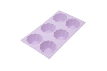 SİLİCOLİFE 6'LI YONCA KEK VE SUFLE KALIBI LİLA