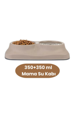 Evcil Hayvan Kedi Köpek Mama Erzak Saklama Kabı ve Mama Su Kabı 2’li Set