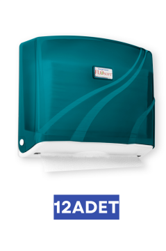 Flosoft F177 200’lü Z Katlamalı Kağıt Havlu Dispenseri 12 Adet Mavi, 200 Kağıt Kapasiteli Duvara Monte Hijyenik Havluluk 1 Koli=12 Adet