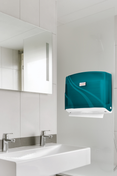 Flosoft F177 200’lü Z Katlamalı Kağıt Havlu Dispenseri 12 Adet Mavi, 200 Kağıt Kapasiteli Duvara Monte Hijyenik Havluluk 1 Koli=12 Adet