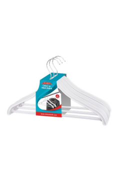 Takım Elbise, Ceket, Mont Askısı Barlı Döner Başlıklı 3'lü Set Beyaz