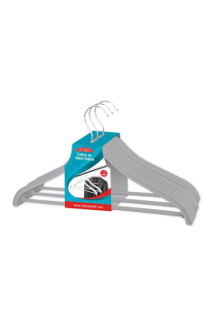 Takım Elbise, Ceket, Mont Askısı Barlı Döner Başlıklı 3'lü Set Gri