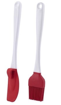 Silicolife Ölçülü Silikon Hamur Açma Matı 40x50cm, Silikon Spatula, Silikon Fırça