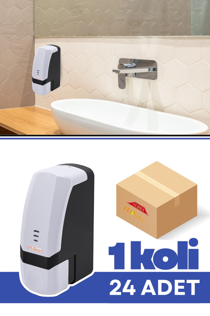 Flosoft F091 Köpük Sabunluk 700 ml 24 Adet, Duvara Monte Ekonomik Köpük Verici Dispenser 1 Koli=24 Adet