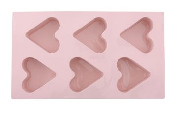 SİLİCOLİFE 6 LI KALP MUFFİN KURABİYE VE KEK KALIBI SOFT PEMBE