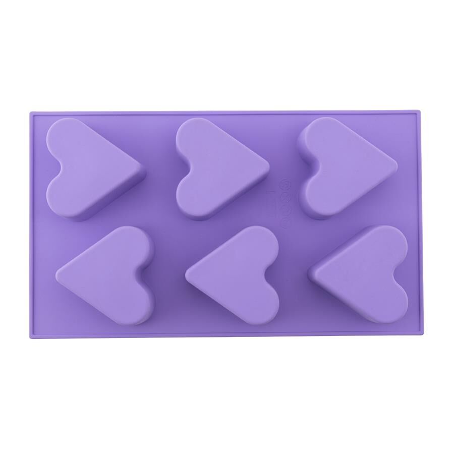 SİLİCOLİFE 6 LI KALP MUFFİN KURABİYE VE KEK KALIBI LİLA