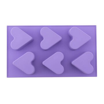 SİLİCOLİFE 6 LI KALP MUFFİN KURABİYE VE KEK KALIBI LİLA