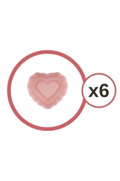 Onikiden Airfryer Silikon Kalp Muffin Kek Kalıbı 6’lı- Tüm Hava Fritözleriyle Uyumlu Sl11