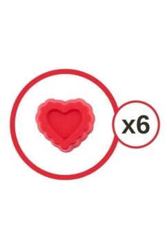 Onikiden Airfryer Silikon Kalp Muffin Kek Kalıbı 6’lı- Tüm Hava Fritözleriyle Uyumlu Sl11