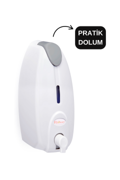 Flosoft F160 Pratik Kapaklı Köpük Verici 500 ml 24 Adet, Duvara Monte Ekonomik Köpük Sabun Dispenseri 1 Koli=24 Adet