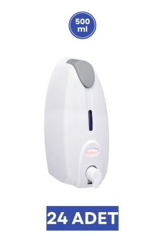 Flosoft F160 Pratik Kapaklı Köpük Verici 500 ml 24 Adet, Duvara Monte Ekonomik Köpük Sabun Dispenseri 1 Koli=24 Adet