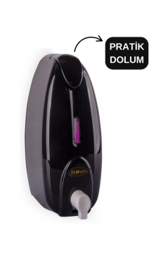 Flosoft F160S Pratik Kapaklı Siyah Köpük Verici 500 ml 24 Adet, Duvara Monte Ekonomik Köpük Sabun Dispenseri 1 Koli=24 Adet
