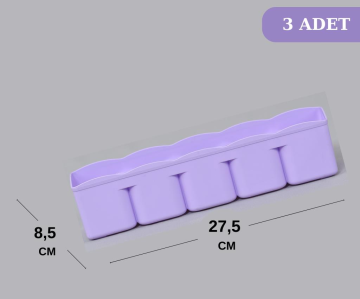 Flosoft 5 Bölmeli Çekmece Düzenleyici Organizer 3’lü Set
