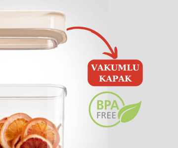 Flosoft 3’lü Lüks Kristal Dikdörtgen Erzak Saklama Kabı Seti 3x700ml
