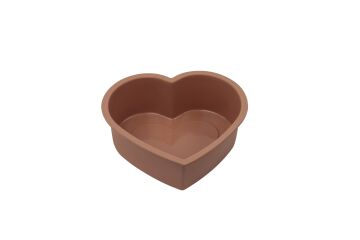 SİLİCOLİFE KALP KEK KALIBI KAHVERENGİ