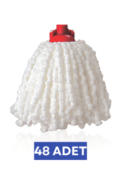 Flora F048 Ultra Mikrofiber Mop 48 Adet, Boğumlu Dokulu Yüzey Temizleyici Paspas Yedeği ! Koli=48 Adet