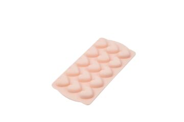 SİLİCOLİFE KALP ÇİKOLATA VE BUZ KALIBI (VAKUMLU) SOFT PEMBE