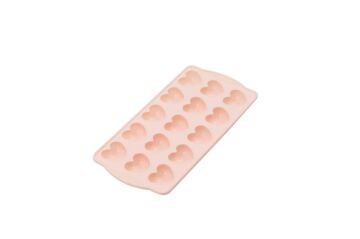 SİLİCOLİFE KALP ÇİKOLATA VE BUZ KALIBI (VAKUMLU) SOFT PEMBE