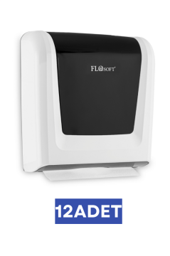 Flosoft F114 300’lü Z Katlamalı Kağıt Havlu Dispenseri 12 Adet, 300'lü Kapasite Duvara Monte Hijyenik Havluluk 1 Koli=12 Adet