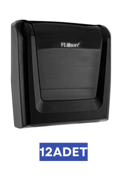 Flosoft F114S 300’lü Z Katlamalı Kağıt Havlu Dispenseri Siyah 12 Adet, 300'lü Kapasite Duvara Monte Hijyenik Havluluk 1 Koli=12 Adet
