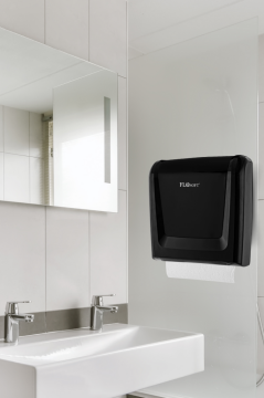 Flosoft F114S 300’lü Z Katlamalı Kağıt Havlu Dispenseri Siyah 12 Adet, 300'lü Kapasite Duvara Monte Hijyenik Havluluk 1 Koli=12 Adet