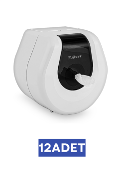 Flosoft F069 Cimri WC Kağıt Dispenseri 12 Adet, Hijyenik ve Ekonomik Duvara Monte Tuvalet Kağıdı Verici 1 Koli=12 Adet