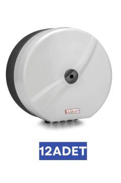 Flosoft F096 Mini Cimri WC Kağıt Dispenseri 12 Adet, Hijyenik ve Tasarruflu Duvara Monte Tuvalet Kağıdı Verici