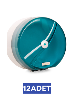 Flosoft F096M Mini Cimri WC Kağıt Dispenseri Mavi 12 Adet, Hijyenik ve Tasarruflu Duvara Monte Tuvalet Kağıdı Verici