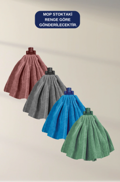 Mega Mop Sap Takımı, Mega Mikrofiber Havlu Mop + 3 Parçalı Krom Sap Gri 110 cm Seti