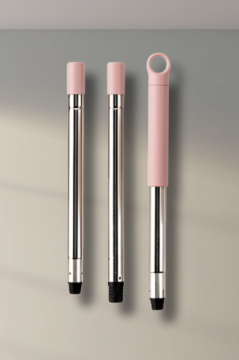 3 Parçalı Mop Sapı 110 cm, Tüm Marka Model Paspas Mop Fırçalarla Uyumlu Çok Amaçlı Oto Sap Pembe