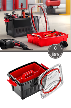 Flora Çok Amaçlı Takım Çantası 8 Lt, Çıkarılabilir İç Hazneli Tamir Alet Çekiç Çivi Vida Malzeme Kutusu