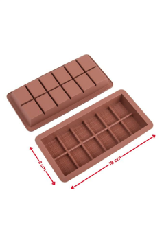 Dubai Çikolatası Kalıbı Silikon Çikolata Kalıbı ve Spatula 2'li Set