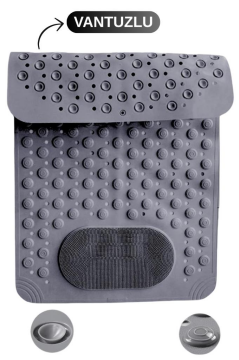 Vantuzlu Dikdörtgen Banyo Duş Kaydırmaz Paspas, Küvet İçi Banyo Zemini Ayak Masaj Halısı (70x36cm)