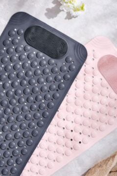 Vantuzlu Dikdörtgen Banyo Duş Kaydırmaz Paspas, Küvet İçi Banyo Zemini Ayak Masaj Halısı (70x36cm)