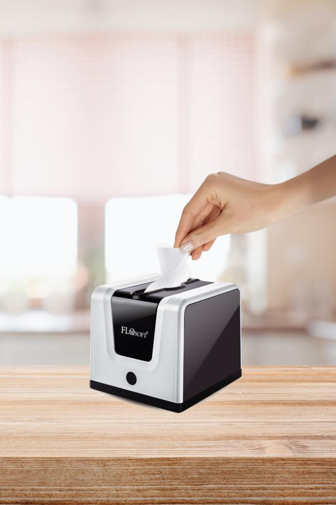 Flora Modern Peçetelik, Dekoratif Peçete Dispenseri ve Düzenleyicisi F290 Beyaz