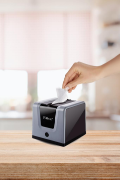 Flora Modern Peçetelik, Dekoratif Peçete Dispenseri ve Düzenleyicisi F290 Gri