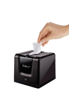 Flora Modern Peçetelik, Dekoratif Peçete Dispenseri ve Düzenleyicisi F290 Siyah