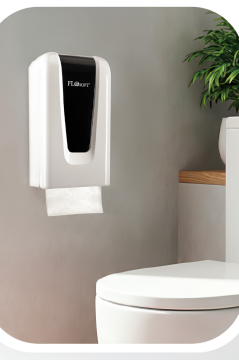 C Katlama Kağıt Havlu Dispenseri F148, Şık Hijyenik Duvara Monte Mutfak Banyo WC Kağıt Verici Beyaz