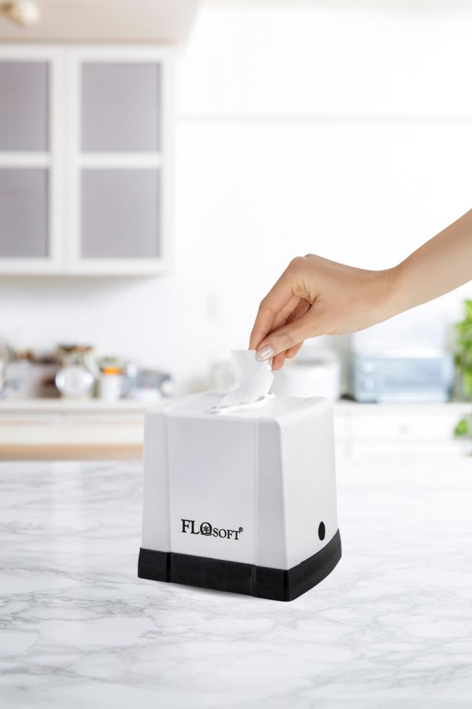 Flora Cömert Peçetelik, Dekoratif Peçete Dispenseri ve Düzenleyicisi F291 Beyaz