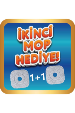 Flora Kare Spin Mop Set, Temiz ve Kirli Suyu Ayıran Mikrofiber Döner Temizlik Seti 1+1 Mop Mavi