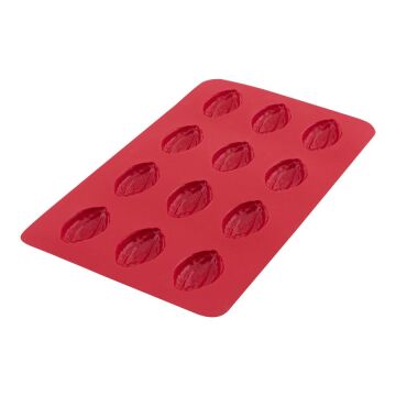 SİLİCOLİFE MİNİ CEVİZ KURABİYE KALIBI Kırmızı