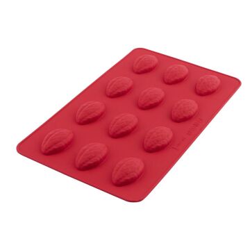 SİLİCOLİFE MİNİ CEVİZ KURABİYE KALIBI Kırmızı