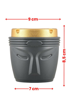 2 Adet King Oto Kokusuz Gold Küllük, Gold Kapaklı Kokusuz Dumansız Yuvarlak Lüks Küllük 2’li Set Gri