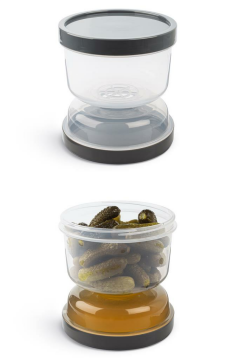 Flosoft Kum Saati Zeytin Turşu Saklama Muhafaza Kabı Çevir-Sakla-Ye 2 ADET
